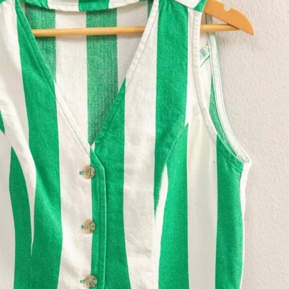 HYFVE Woven Striped V-Neck Button Down Vest - Picture 3 of 3